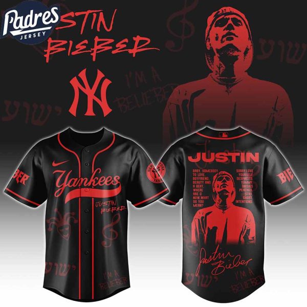 New York Yankees MLB x Justin Bieber Custom Baseball Jersey
