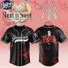 New York Yankees MLB x Sabrina Carpenter Short n' Sweet Black Velvet Custom Baseball Jersey