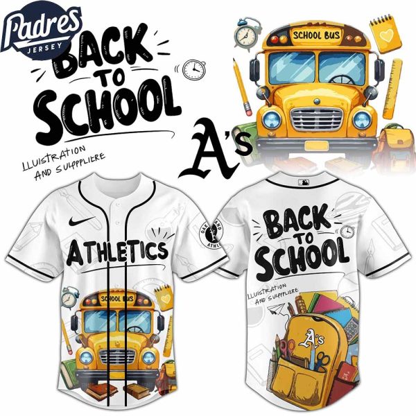 Oakland Athletics MLB x Back To School Custom Baseball Jersey