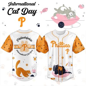 Philadelphia Phillies International Cat Day Baseball Jersey 2025