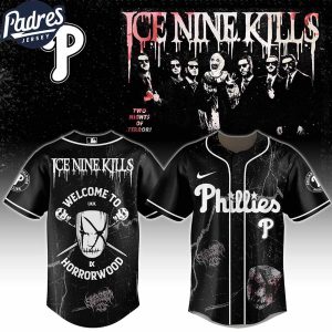Philadelphia Phillies MLB x Ice Nine Kills Welcome to Horrorwood Custom Baseball Jersey