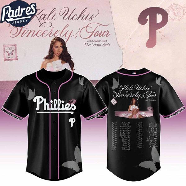 Philadelphia Phillies MLB x Kali Uchis The Sincerely Tour Custom Baseball Jersey