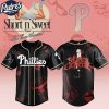 Philadelphia Phillies MLB x Sabrina Carpenter Short n' Sweet Black Velvet Custom Baseball Jersey