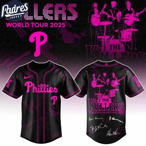 Philadelphia Phillies MLB x The Killers 24th Anniversary Tour Custom Baseball Jersey