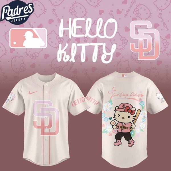 San Diego Padres Hello Kitty 2025 For Fans Baseball Jersey 1