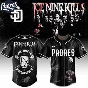 San Diego Padres MLB x Ice Nine Kills Welcome to Horrorwood Custom Baseball Jersey
