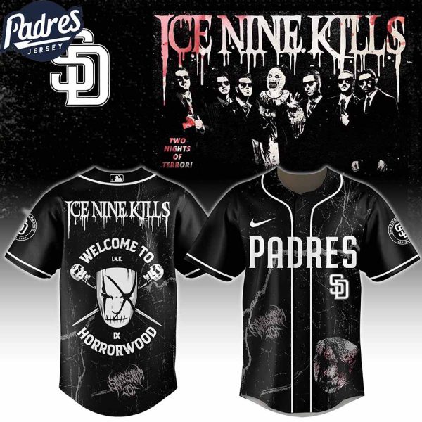 San Diego Padres MLB x Ice Nine Kills Welcome to Horrorwood Custom Baseball Jersey