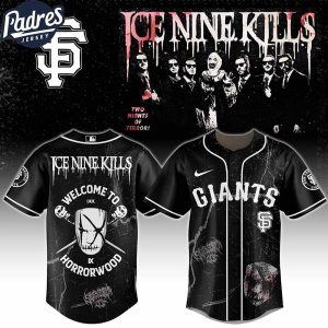 San Francisco Giants MLB x Ice Nine Kills Welcome to Horrorwood Custom Baseball Jersey