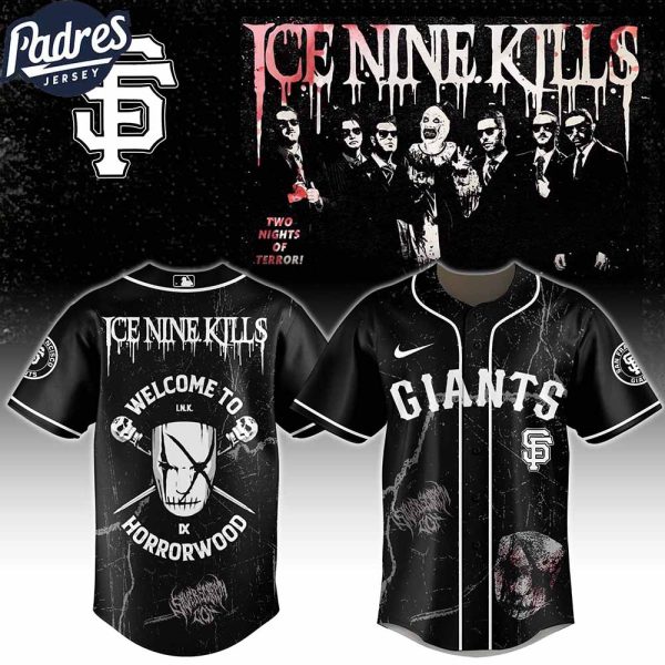San Francisco Giants MLB x Ice Nine Kills Welcome to Horrorwood Custom Baseball Jersey