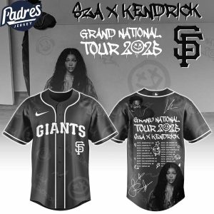 San Francisco Giants MLB x Kendrick Lamar x SZA Grand National Tour Custom Baseball Jersey