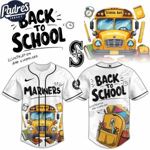 Seattle Mariners MLB x Back To School Custom Baseball Jersey