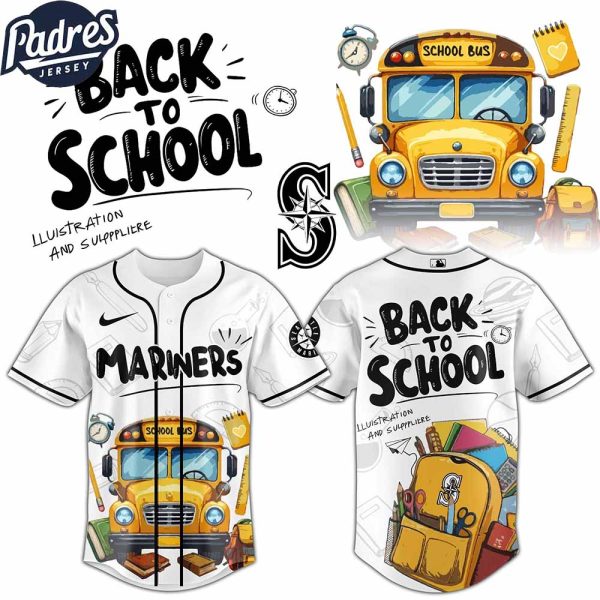Seattle Mariners MLB x Back To School Custom Baseball Jersey
