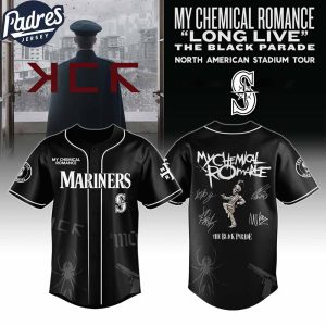Seattle Mariners MLB x My Chemical Romance Long Live The Black Parade North American Stadium Tour Custom Baseball Jersey