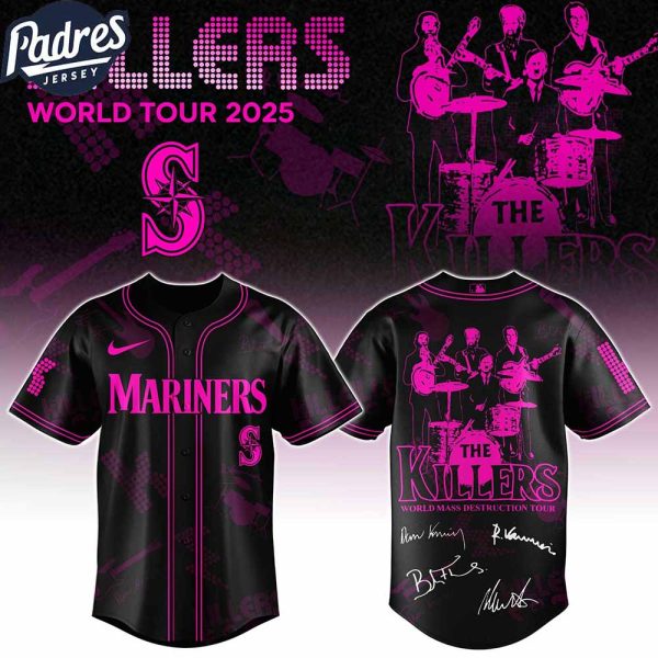 Seattle Mariners MLB x The Killers 24th Anniversary Tour Custom Baseball Jersey