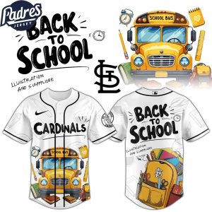St Louis Cardinals MLB x Back To School Custom Baseball Jersey