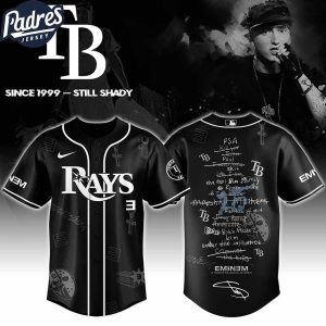 Tampa Bay Rays MLB x Eminem 25th The Slim Shady LP List Music Custom Baseball Jersey