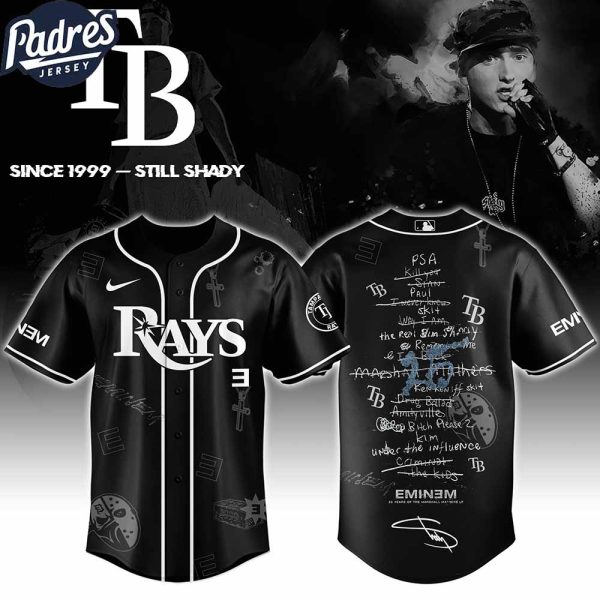 Tampa Bay Rays MLB x Eminem 25th The Slim Shady LP List Music Custom Baseball Jersey