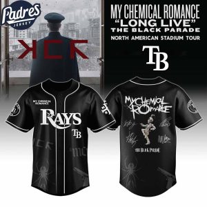 Tampa Bay Rays MLB x My Chemical Romance Long Live The Black Parade North American Stadium Tour Custom Baseball Jersey