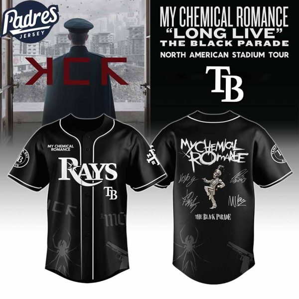 Tampa Bay Rays MLB x My Chemical Romance Long Live The Black Parade North American Stadium Tour Custom Baseball Jersey