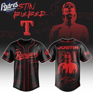 Texas Rangers MLB x Justin Bieber Custom Baseball Jersey