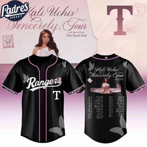 Texas Rangers MLB x Kali Uchis The Sincerely Tour Custom Baseball Jersey 1
