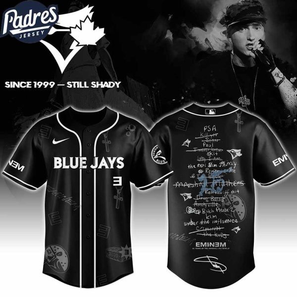 Toronto Blue Jays MLB x Eminem 25th The Slim Shady LP List Music Custom Baseball Jersey