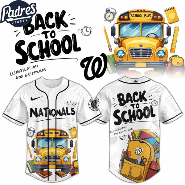 Washington Nationals MLB x Back To School Custom Baseball Jersey