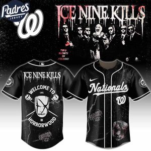 Washington Nationals MLB x Ice Nine Kills Welcome to Horrorwood Custom Baseball Jersey