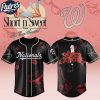 Washington Nationals MLB x Sabrina Carpenter Short n' Sweet Black Velvet Custom Baseball Jersey