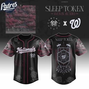 Washington Nationals MLB x Sleep Token Even In Arcadia Tour 2025 Custom Baseball Jersey