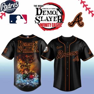 Atlanta Braves MLB x Demon Slayer Custom Baseball Jersey 2025