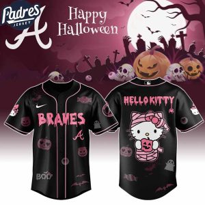 Atlanta Braves MLB x Hello Kitty Cosplay Halloween Baseball Jersey