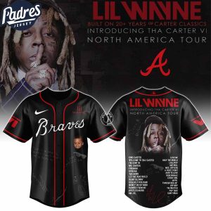 Atlanta Braves MLB x Lil Wayne Tha Carter VI Tour Custom Baseball Jersey