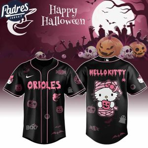 Baltimore Orioles MLB x Hello Kitty Cosplay Halloween Baseball Jersey