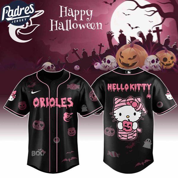 Baltimore Orioles MLB x Hello Kitty Cosplay Halloween Baseball Jersey