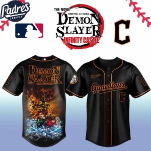 Cleveland Guardians MLB x Demon Slayer Custom Baseball Jersey 2025