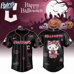 Cleveland Guardians MLB x Hello Kitty Cosplay Halloween Baseball Jersey