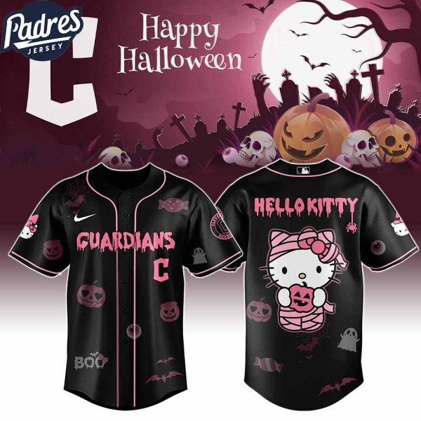 Cleveland Guardians MLB x Hello Kitty Cosplay Halloween Baseball Jersey