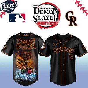 Colorado Rockies MLB x Demon Slayer Custom Baseball Jersey 2025