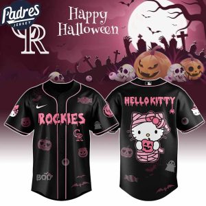 Colorado Rockies MLB x Hello Kitty Cosplay Halloween Baseball Jersey