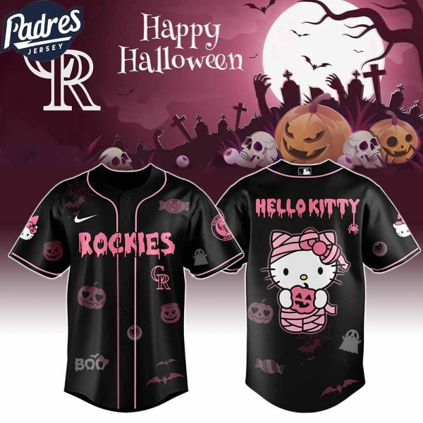Colorado Rockies MLB x Hello Kitty Cosplay Halloween Baseball Jersey