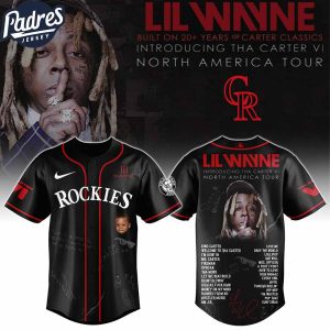 Colorado Rockies MLB x Lil Wayne Tha Carter VI Tour Custom Baseball Jersey