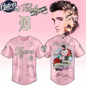 Detroit Tigers MLB x Elvis Presley Custom Baseball Jersey