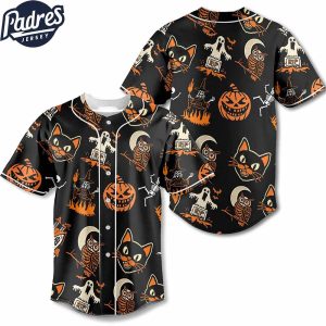 Fun Pumpkins Halloween Pattern Premium Quality Baseball Jersey