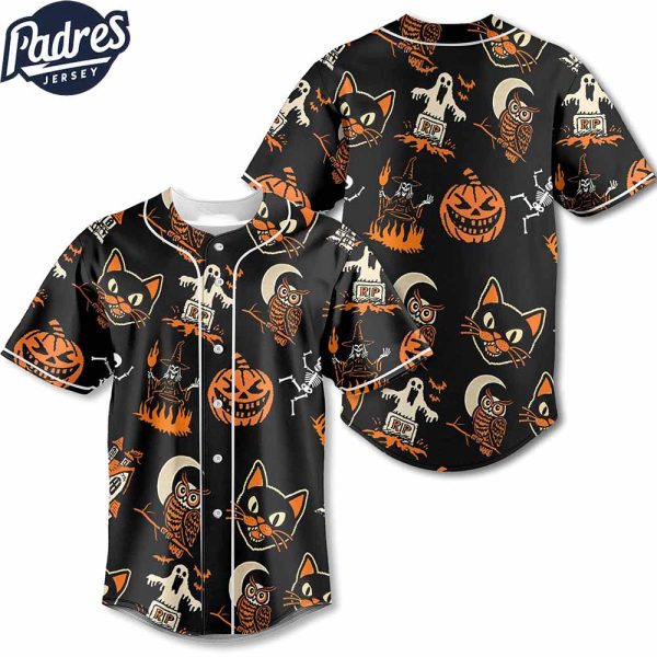 Fun Pumpkins Halloween Pattern Premium Quality Baseball Jersey