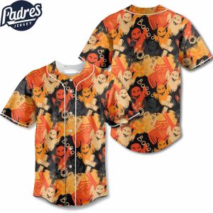 Fun Pumpkins Halloween Pattern Premium Quality Baseball Jersey Style