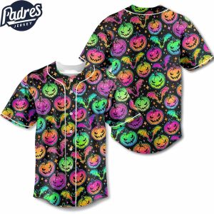 Ghost Pumpkin Halloween Premium Quality Baseball Jersey Style