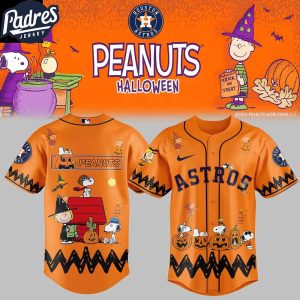 Houston Astros Peanuts 75th Anniversary Celebrate 2025 Halloween Baseball Jersey