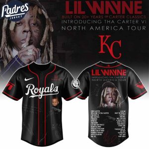 Kansas City Royals MLB x Lil Wayne Tha Carter VI Tour Custom Baseball Jersey 1