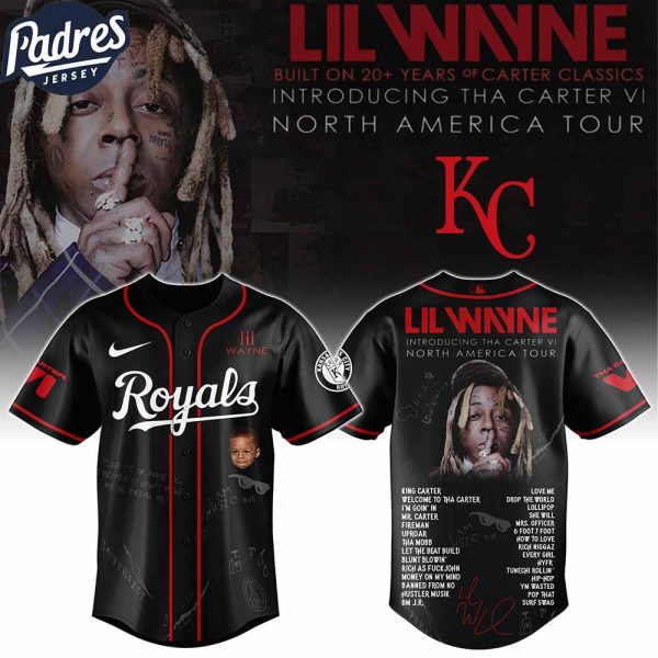 Kansas City Royals MLB x Lil Wayne Tha Carter VI Tour Custom Baseball Jersey 1